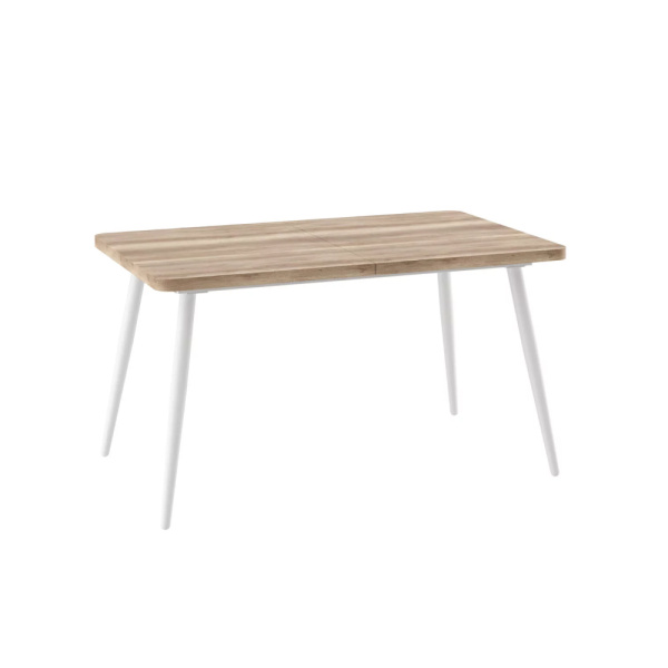 Стол BORG RADIAL-140, раздвижной 140(180)х85, ДУБ КАНЬОН/БЕЛЫЙ)